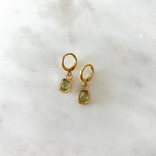 Load image into Gallery viewer, Prehnite Vida Huggie Earrings