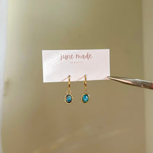 Load image into Gallery viewer, Turquoise Flor Huggie Earrings