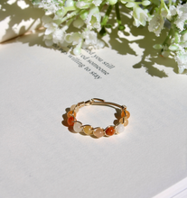 Load image into Gallery viewer, Honey Jade Braided Wire Ring