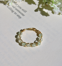 Load image into Gallery viewer, Green Aventurine Braided Wire Ring