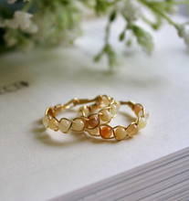 Load image into Gallery viewer, Honey Jade Braided Wire Ring