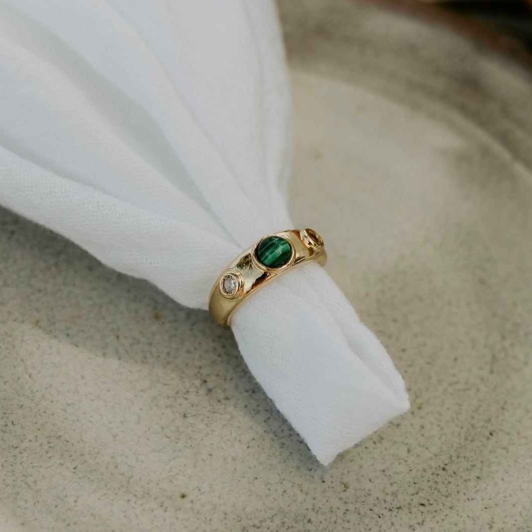 Malachite Venus Ring