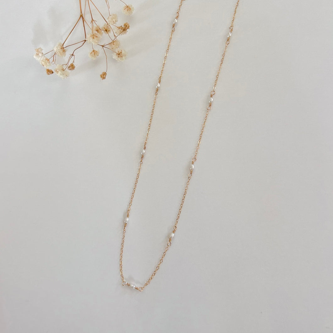 Mireia Pearl Infinity Necklace