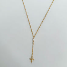 Load image into Gallery viewer, Isla Figaro Cross Lariat Necklace
