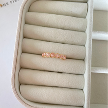 Load image into Gallery viewer, Pink Jade Braided Wire Ring
