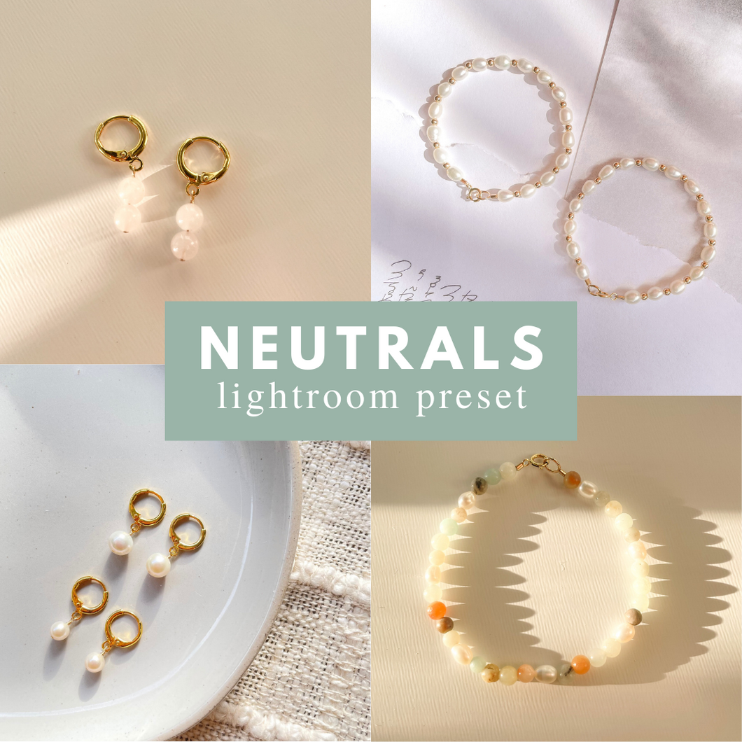 Neutrals Lightroom Mobile Preset