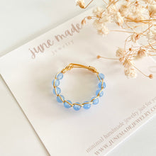 Load image into Gallery viewer, Blue Jade Braided Wire Ring
