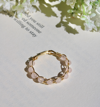 Load image into Gallery viewer, Rose Quartz Braided Wire Ring
